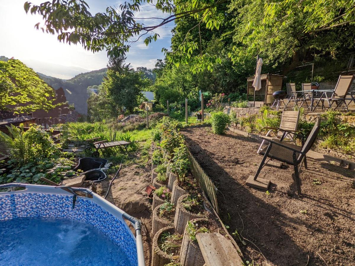 Urlaubsmagie - Bad Schandau Fusslaufig, Garten, Pool - R1 Rathmannsdorf Exterior foto